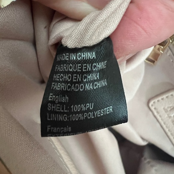 NWT new Anthropologie Aota Nicky shoulder bag faux leather pink gold crossbody - Picture 12 of 17